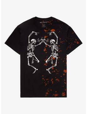 Skeletons Split Acid Wash Boyfriend Fit Girls T-Shirt, , hi-res
