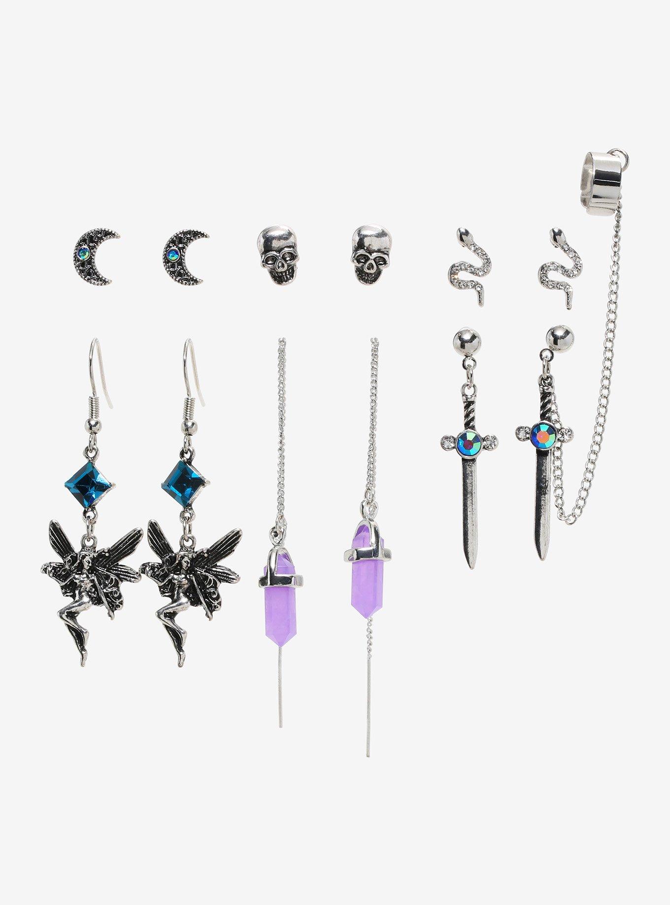 Fairy Sword Dark Crystal Earring Set, , hi-res view 1