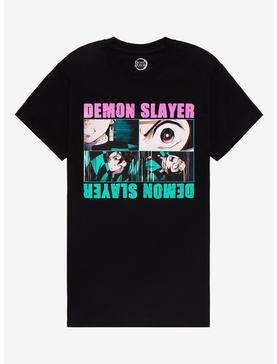 Demon Slayer: Kimetsu No Yaiba Tanjiro Panels Boyfriend Fit Girls T-Shirt, MULTI, hi-res