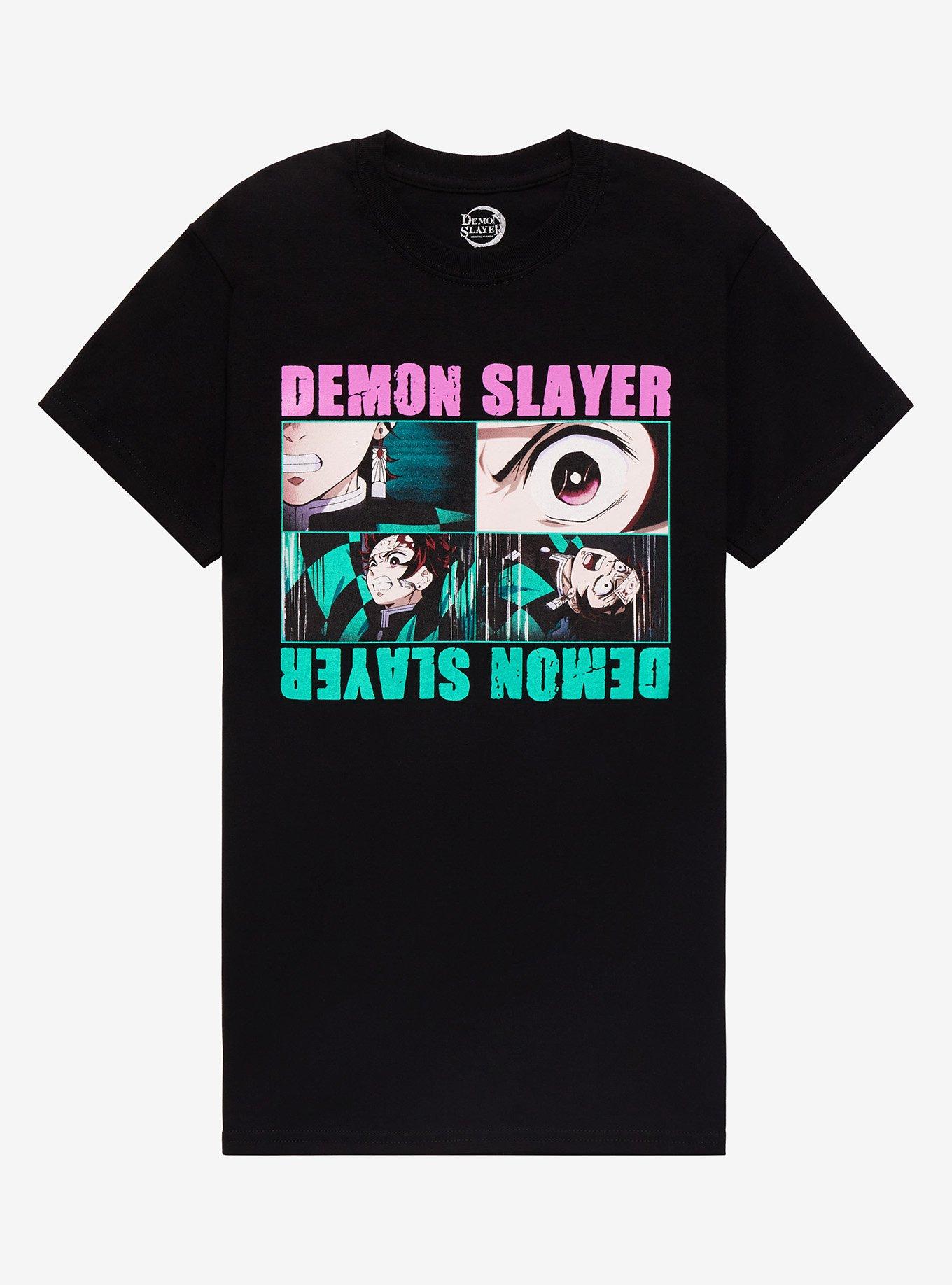 Demon Slayer: Kimetsu No Yaiba Tanjiro Panels Boyfriend Fit Girls T-Shirt, MULTI, hi-res