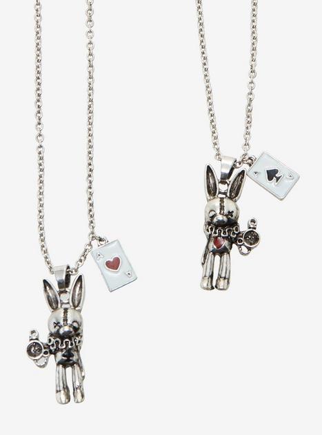 Rabbit Playing Card Best Friend Necklace Set | Hot Topic