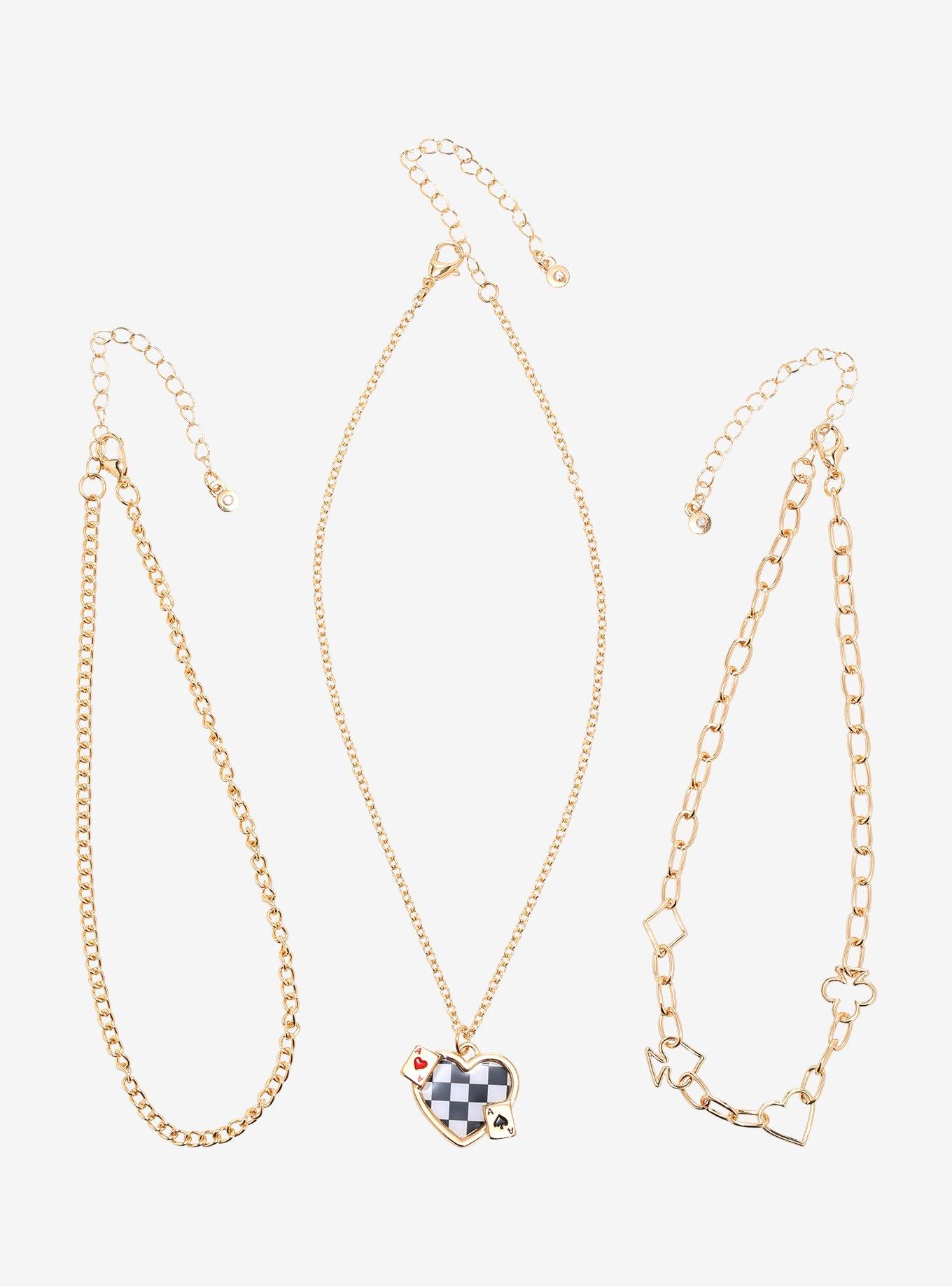 Checkered Heart Necklace Set | Hot Topic