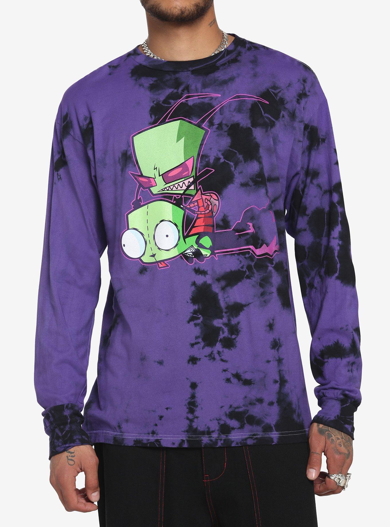 Invader Zim GIR & Zim Purple Wash Long-Sleeve T-Shirt | Hot