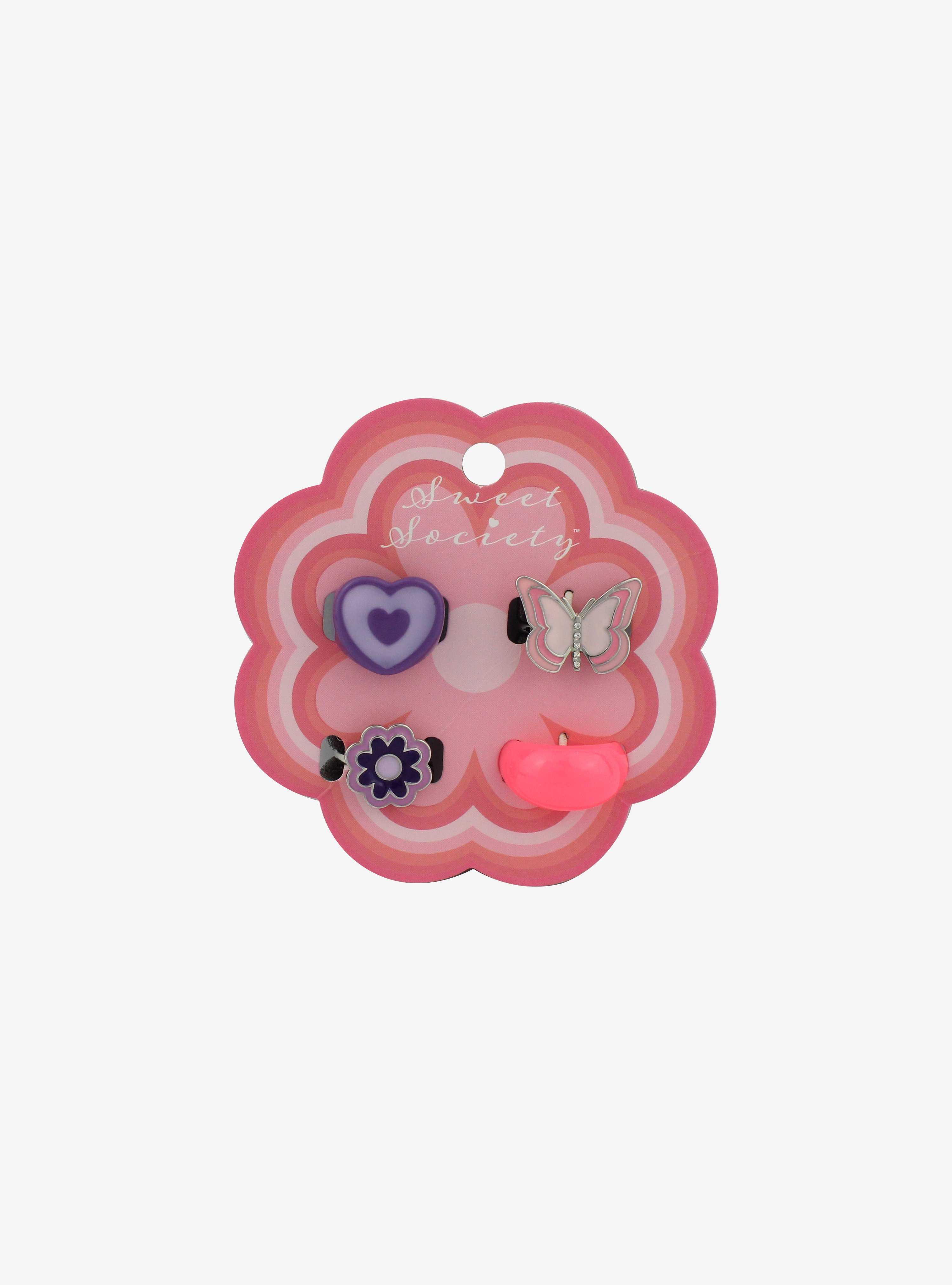 Butterfly Flowers Ring Set, , hi-res