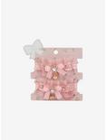 Pink Rhinestone Heart Lace Bracelet Cuff Set, , hi-res