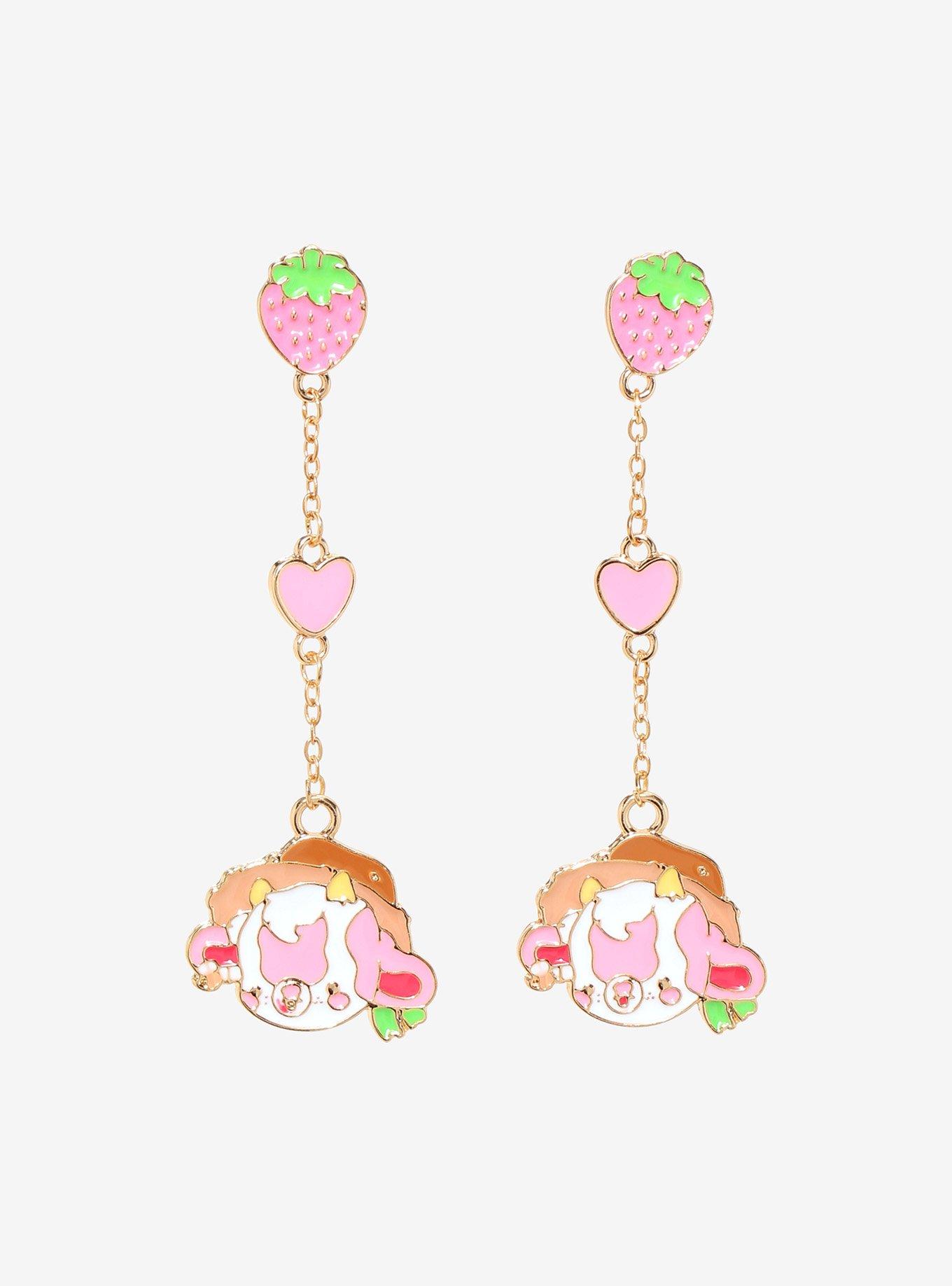 Strawberry Cow Drop Earrings By Bright Bat Design, , hi-res