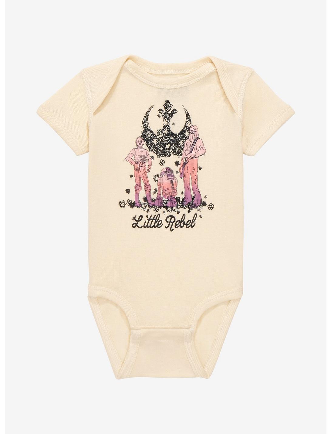 Our Universe Star Wars Trio Little Rebel Floral Infant One-Piece - BoxLunch Exclusive, BEIGE, hi-res