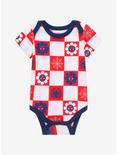 Marvel Spider-Man Retro Checkered Infant One-Piece - BoxLunch Exclusive , CHECKERED, hi-res