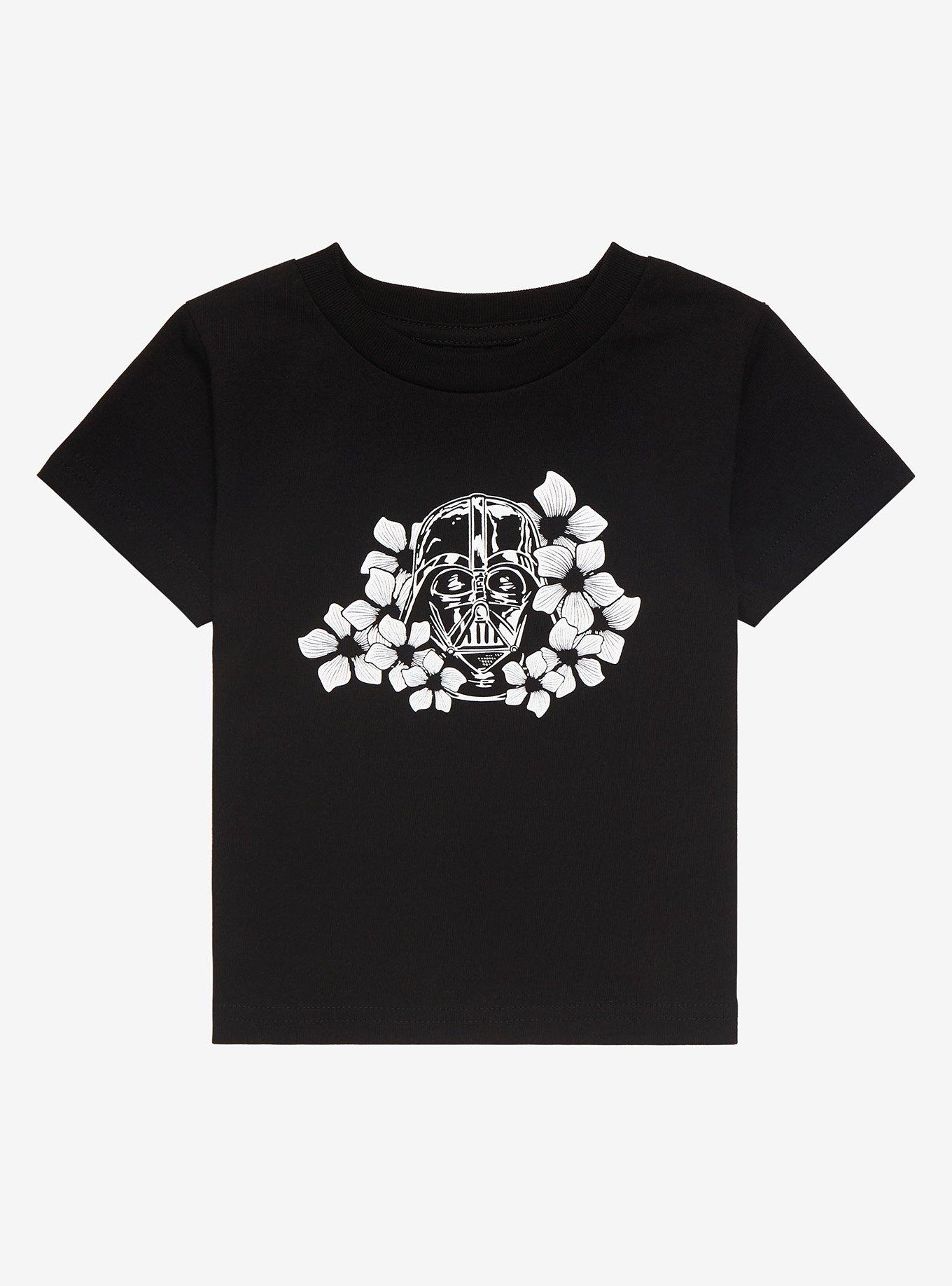 Our Universe Star Wars Darth Vader Floral Toddler T-Shirt - BoxLunch Exclusive, BLACK, hi-res