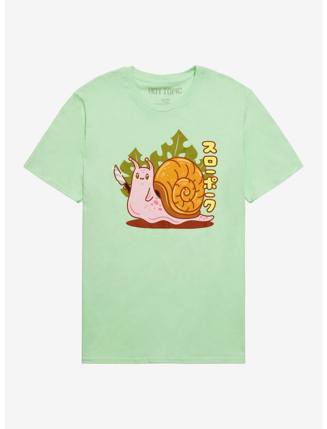 Snail With Knife Boyfriend Fit Girls T-Shirt, MULTI, hi-res