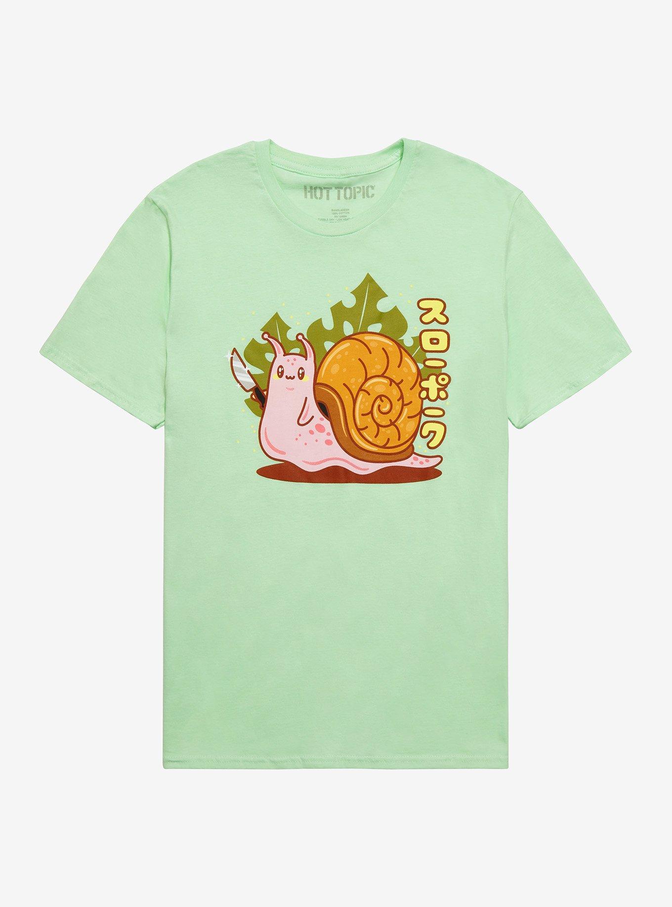 Snail With Knife Boyfriend Fit Girls T-Shirt, MULTI, hi-res