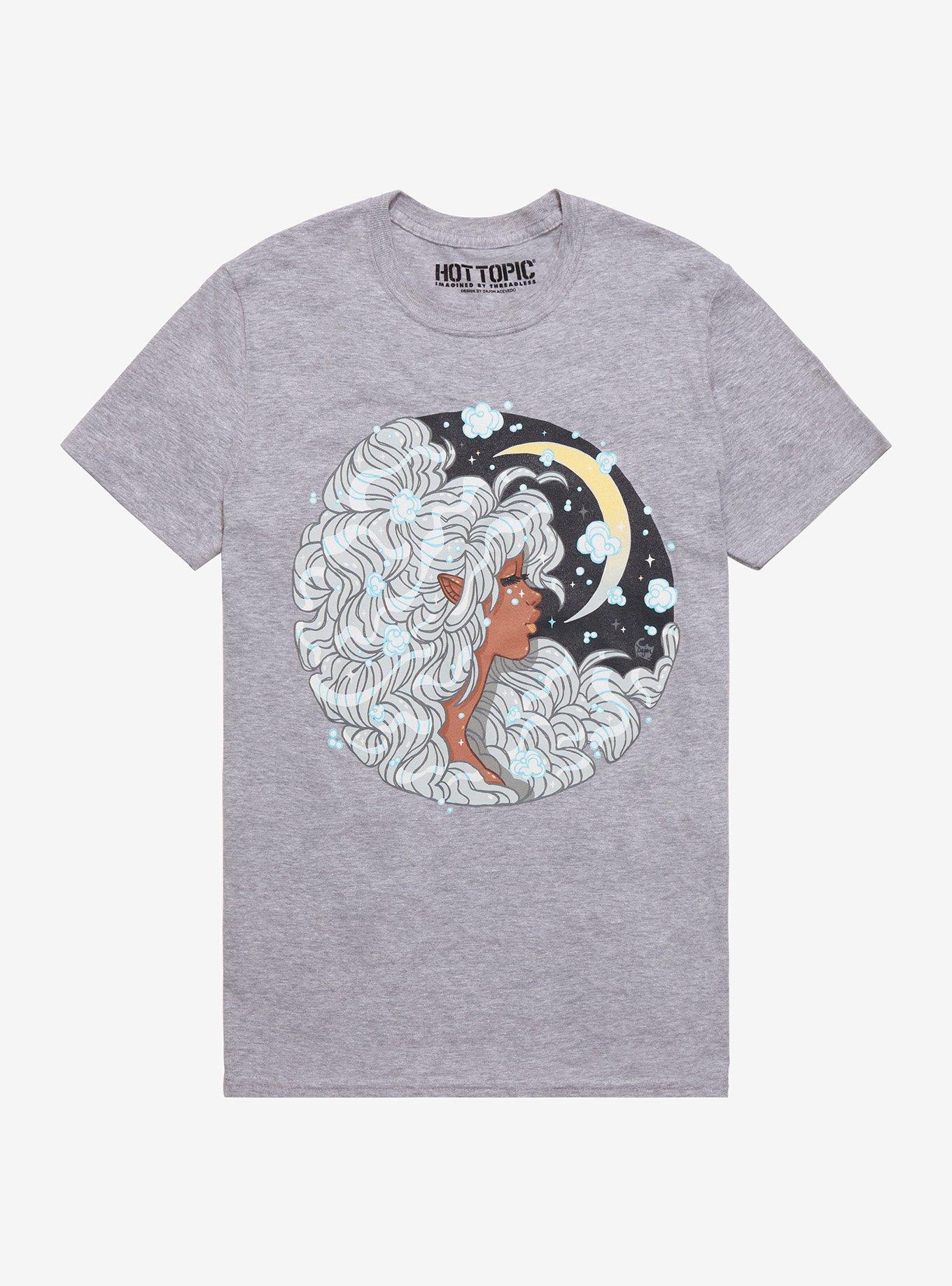 Celestial Moon Elf Boyfriend Fit Girls T-Shirt, MULTI, hi-res