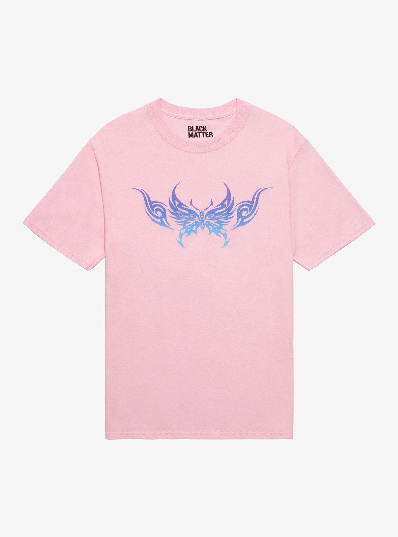 Y2K Butterfly Tattoo Boyfriend Fit Girls T-Shirt, MULTI, hi-res