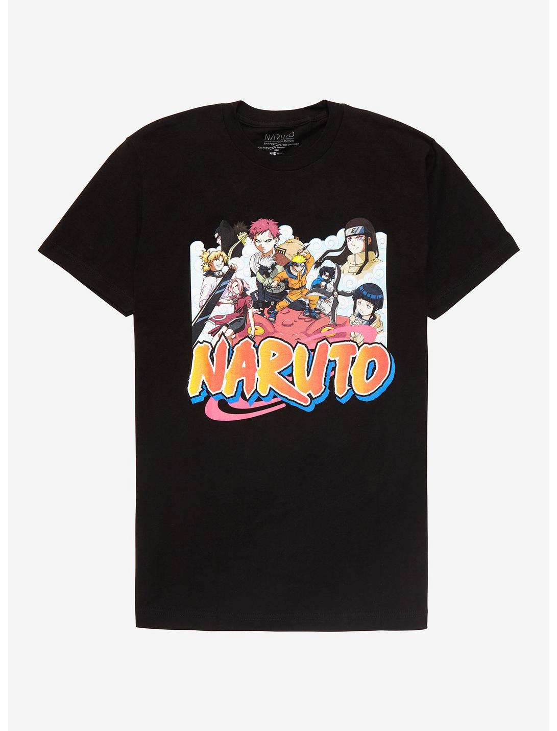 Naruto Group Clouds T-Shirt, BLACK, hi-res
