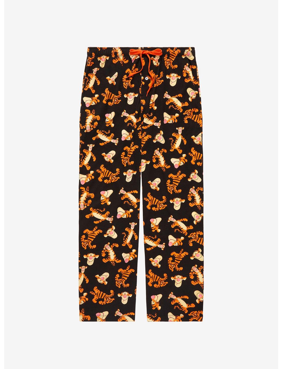 Disney Winnie the Pooh Tigger Allover Print Sleep Pants - BoxLunch Exclusive, BLACK, hi-res