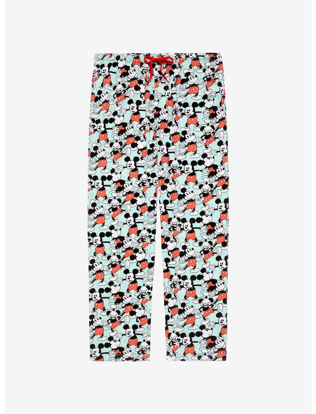 Disney Mickey Mouse Moods Allover Print Sleep Pants - BoxLunch Exclusive, TEAL, hi-res