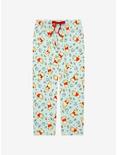Disney Winnie the Pooh Sketch Art Leaves Allover Print Sleep Pant - BoxLunch Exclusive, BLUE, hi-res