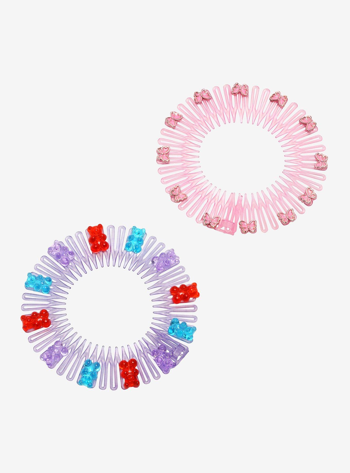 Butterfly Gummy Bear Charm Accordion Headband Set