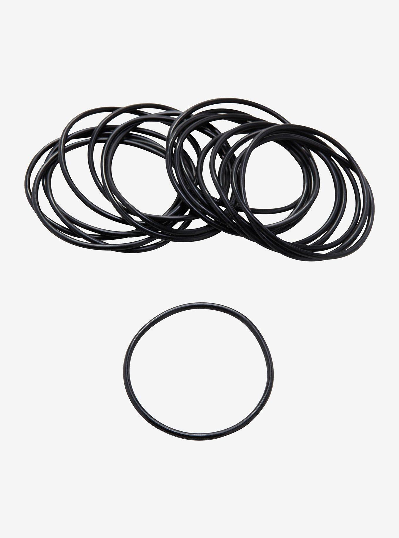 Black Jelly Bracelet Set Hot Topic