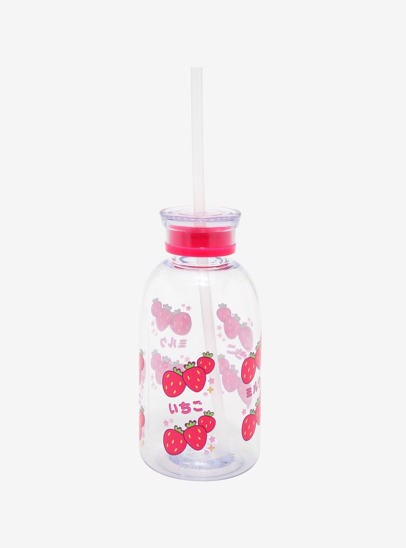 Hot Topic, Dining, Strawberry Milk Carton Water Bottle