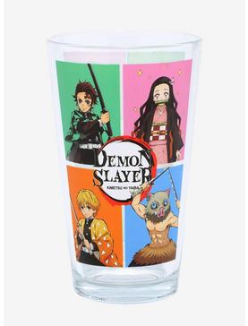 Demon Slayer: Kimetsu No Yaiba Group Grid Pint Glass, , hi-res