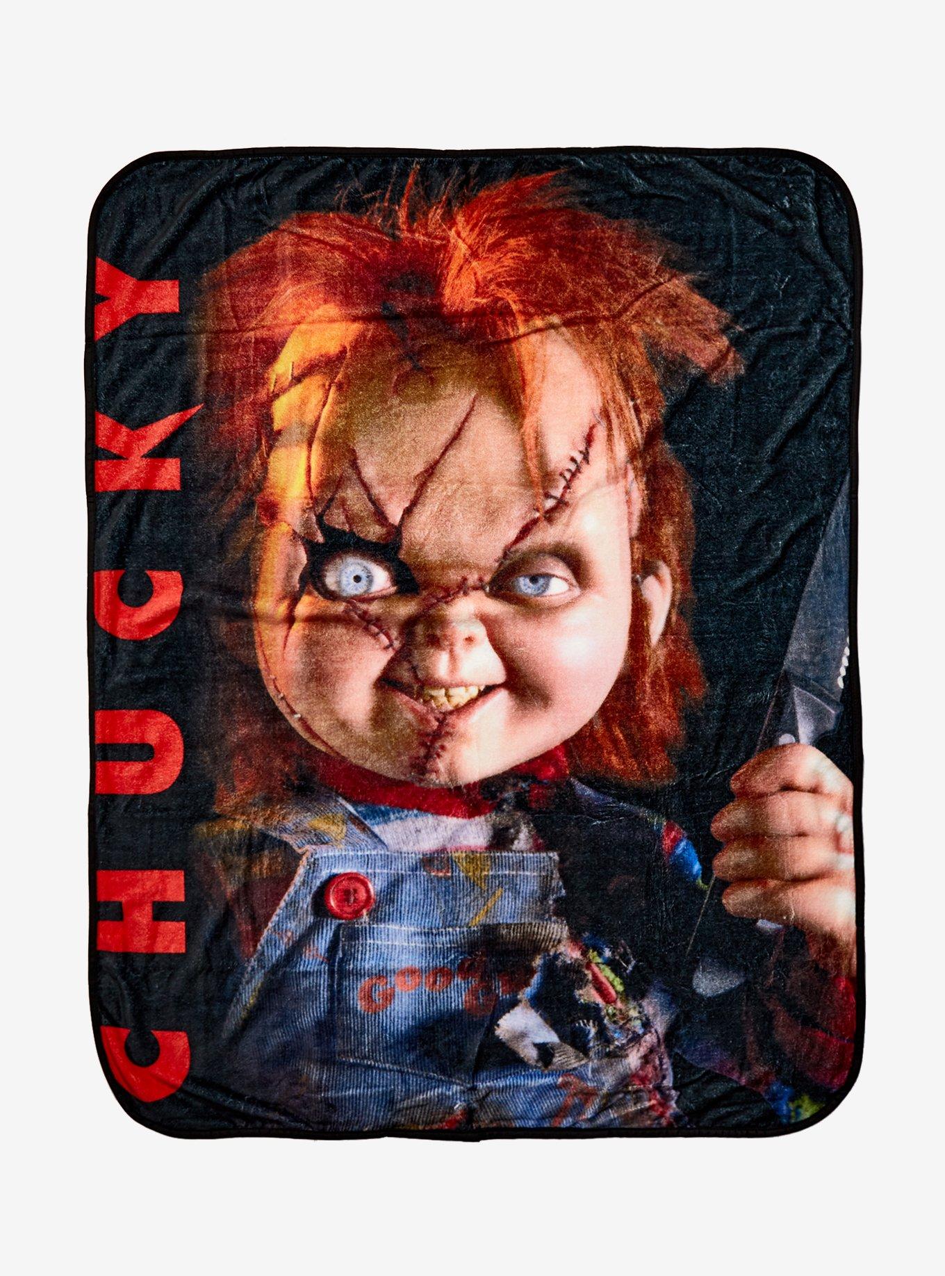 Child s Play Chucky Knife Throw Blanket