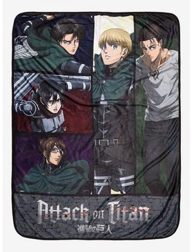 Attack On Titan Character Panels Throw Blanket, , hi-res