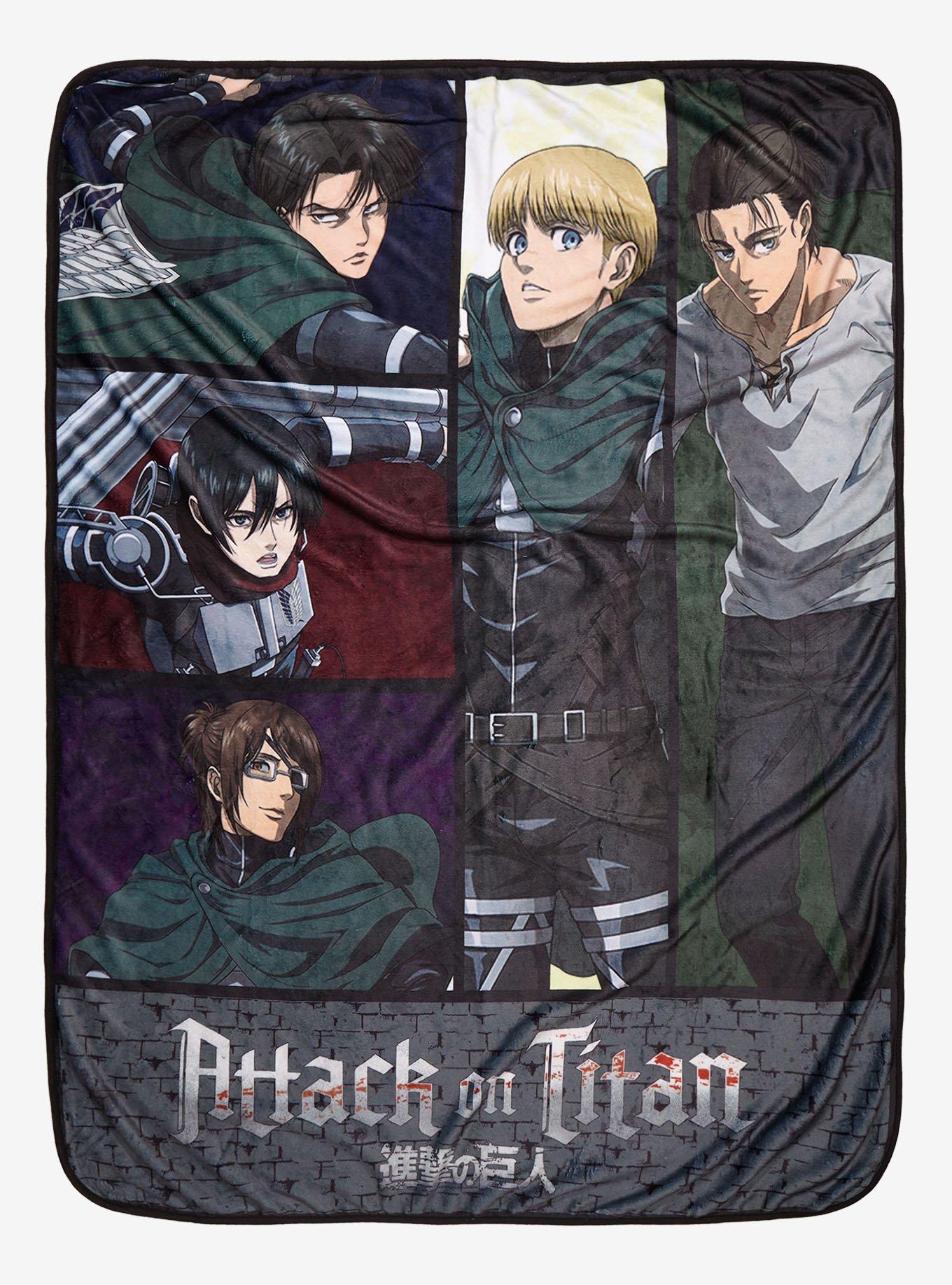 Attack on titan throw blanket new arrivals