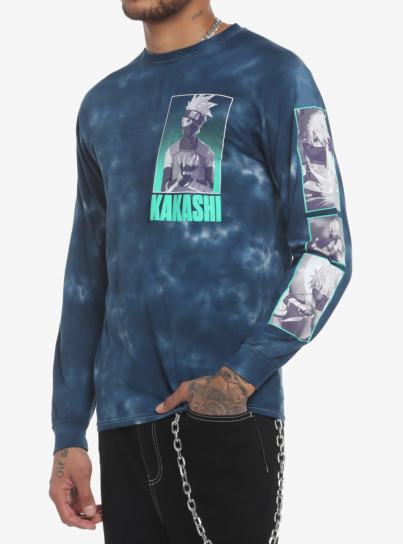 Naruto Shippuden Kakashi Hatake Tie-Dye Long-Sleeve T-Shirt, MULTI, hi-res