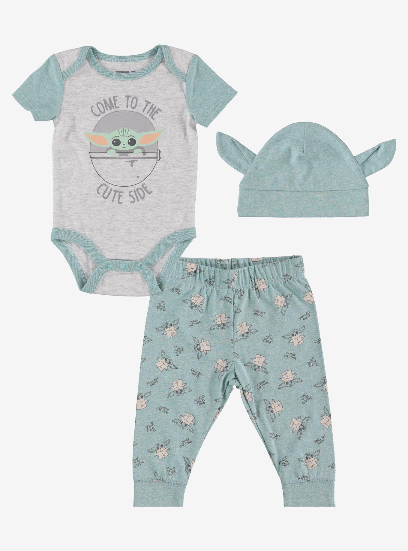 Star Wars The Mandalorian Grogu The Cute Side Infant One-Piece Set, AQUA GREEN, hi-res