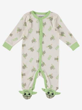 Star Wars The Mandalorian Grogu The Cute Side Infant Footed One-Piece