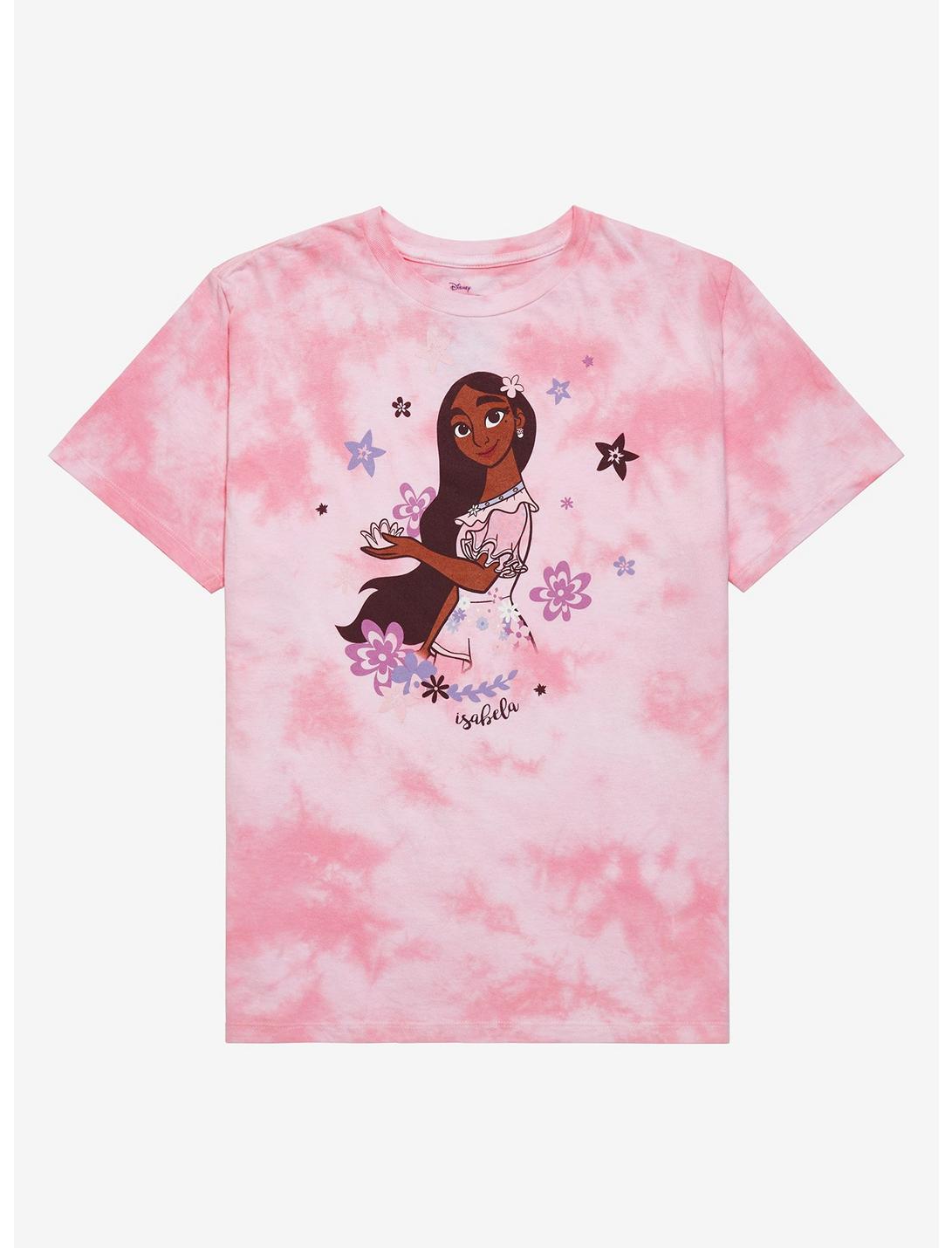 Disney Encanto Isabela Floral Youth Tie-Dye T-Shirt - BoxLunch Exclusive, TIE DYE, hi-res