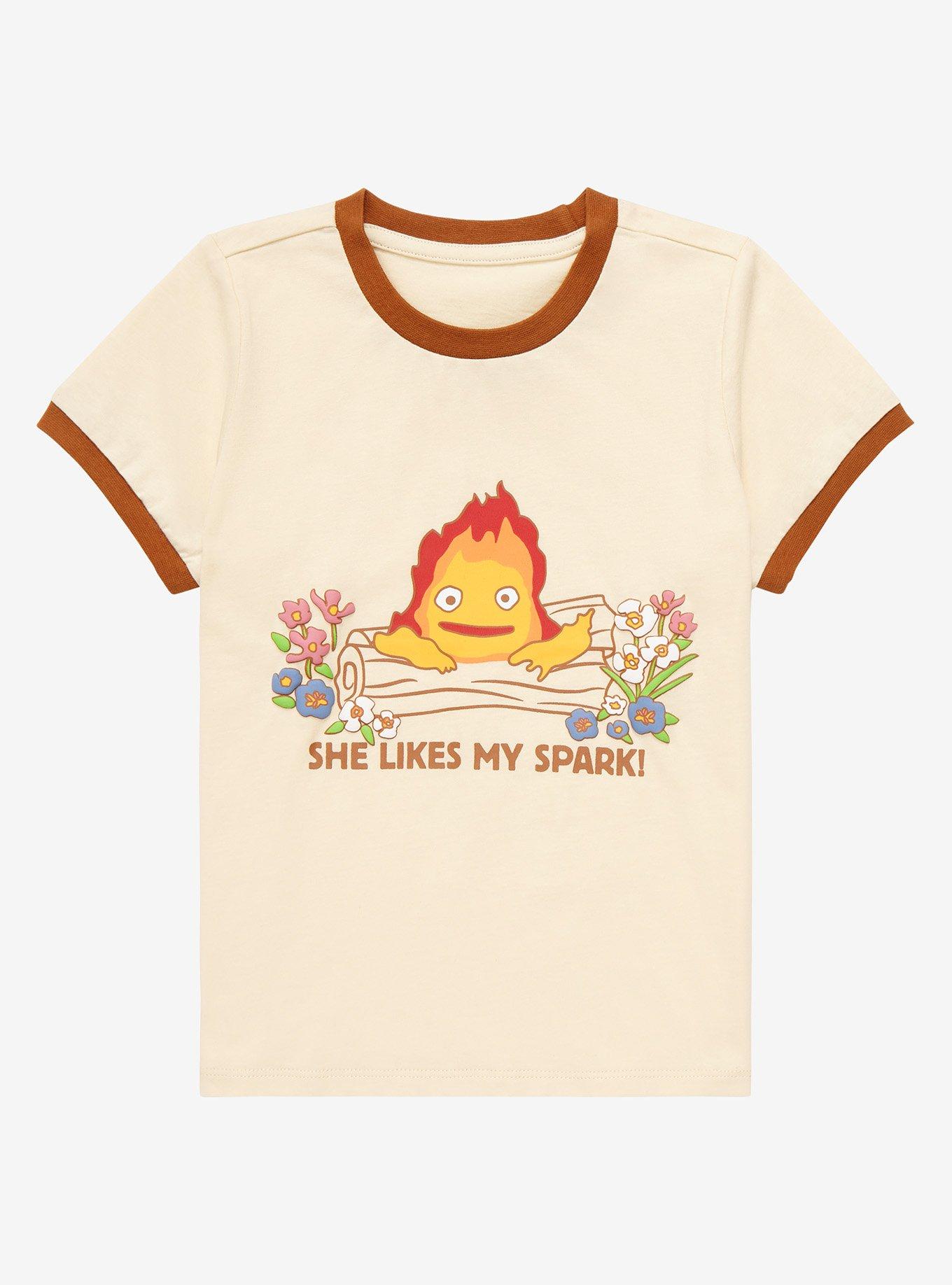 Studio Ghibli Howl's Moving Castle Calcifer Spark Toddler Ringer T-Shirt - BoxLunch Exclusive!, , hi-res