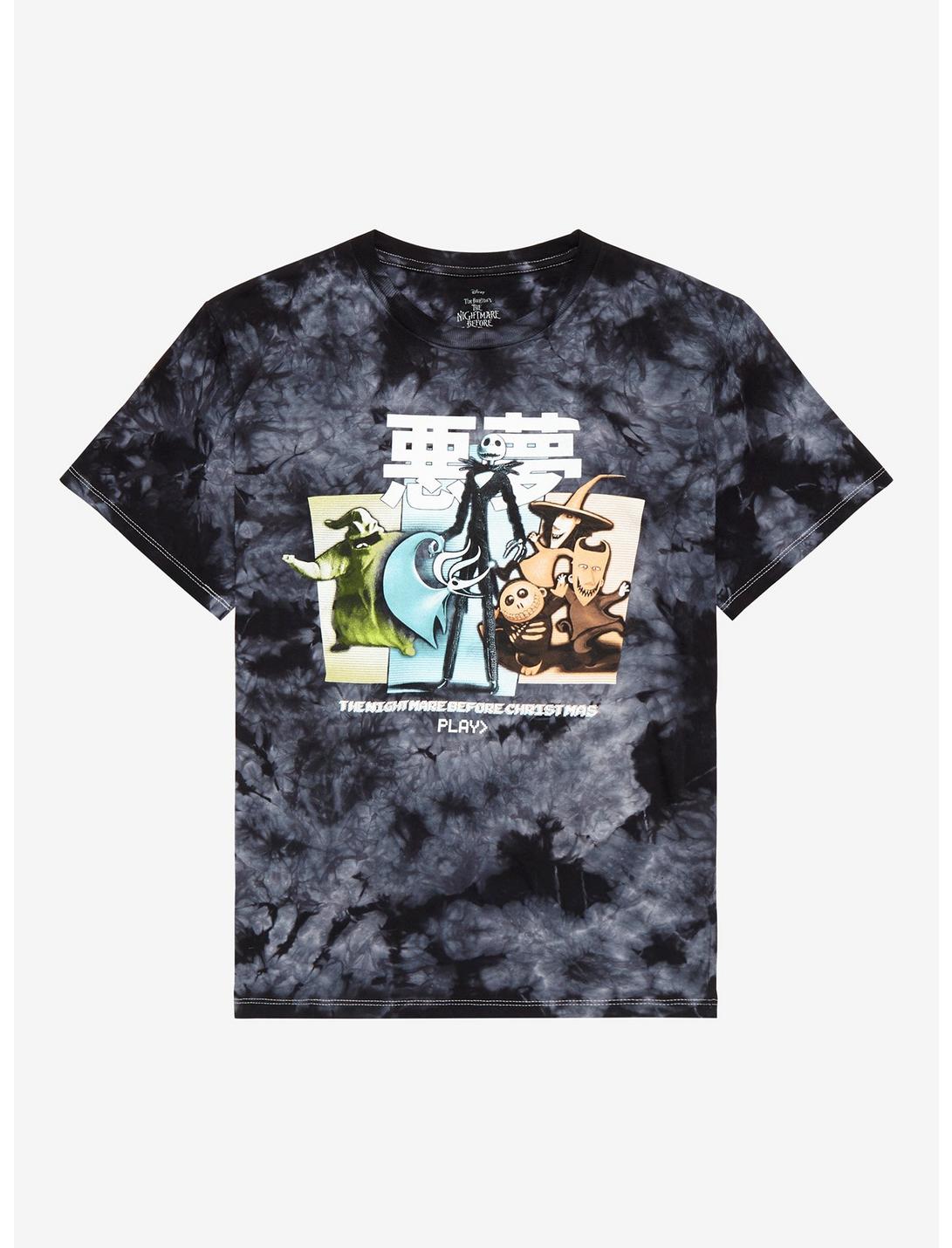 Disney The Nightmare Before Christmas Characters Kanji Youth Tie-Dye T-Shirt - BoxLunch Exclusive, TIE DYE, hi-res