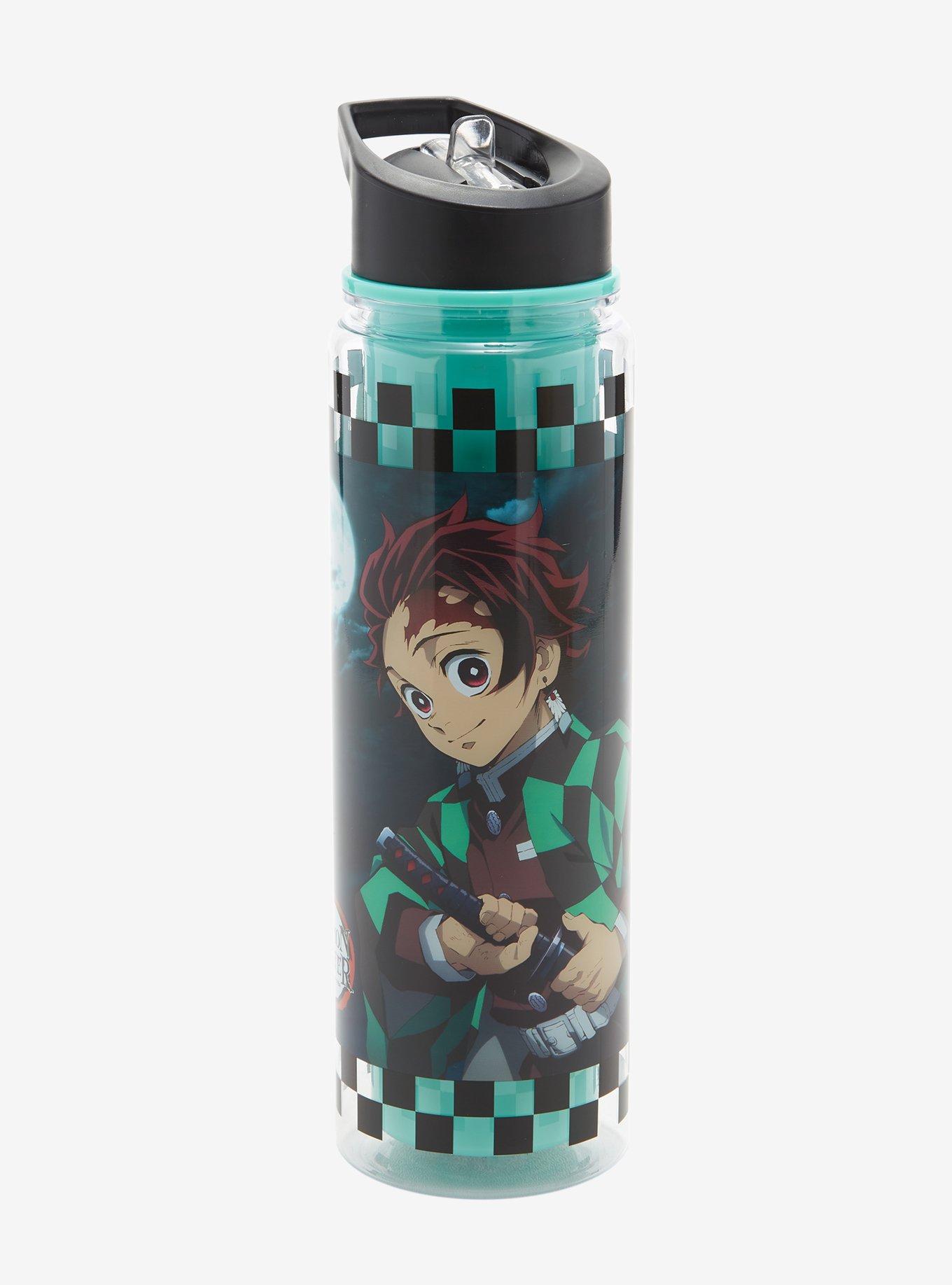 Demon Slayer: Kimetsu No Yaiba Kamado Siblings Checker Water Bottle, , hi-res