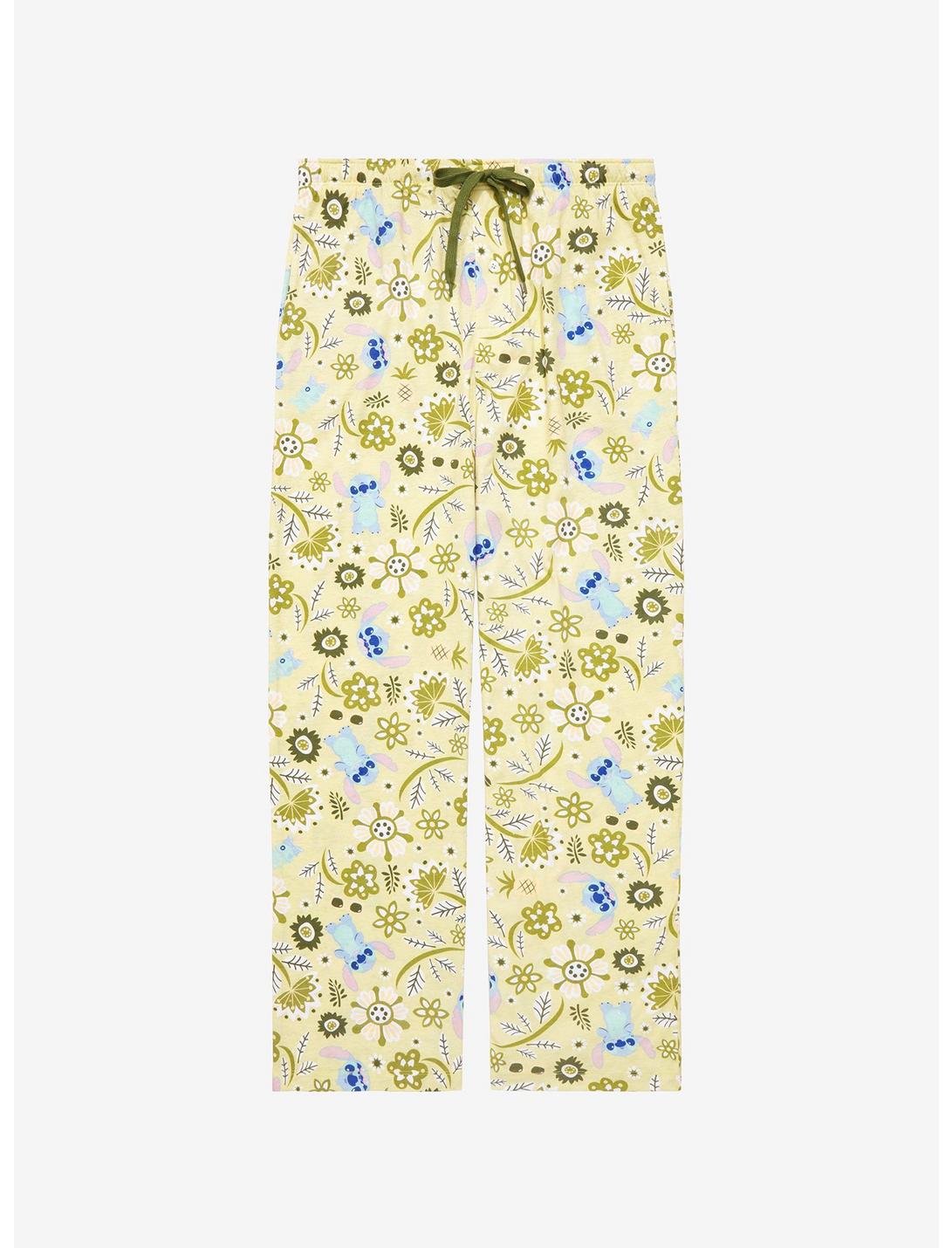 Disney Lilo & Stitch Floral Allover Print Sleep Pants - BoxLunch Exclusive, SAGE, hi-res