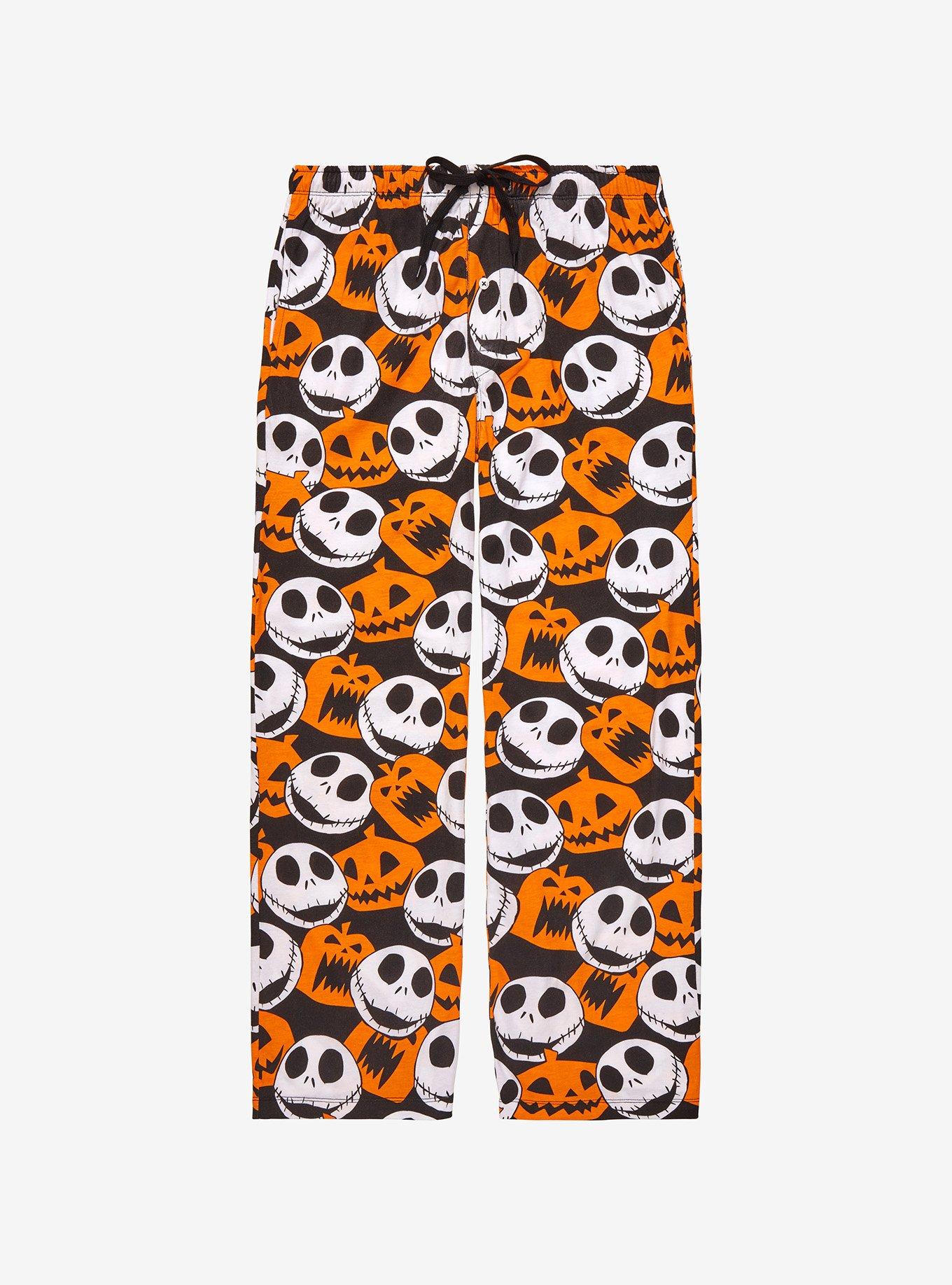 Disney The Nightmare Before Christmas Jack Skellington & Pumpkins Allover Print Sleep Pants - BoxLunch Exclusive, MULTI, hi-res