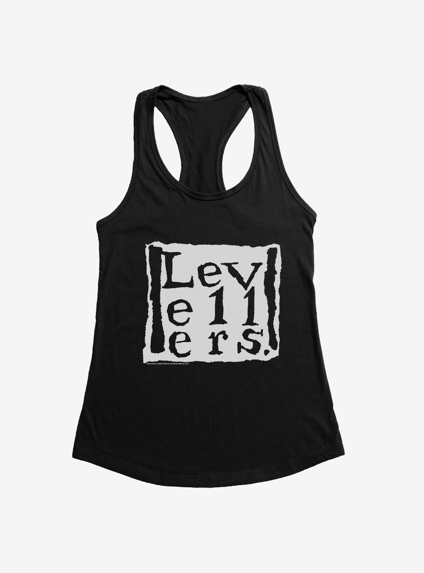 Levellers Band Logo Girls Tank, BLACK, hi-res