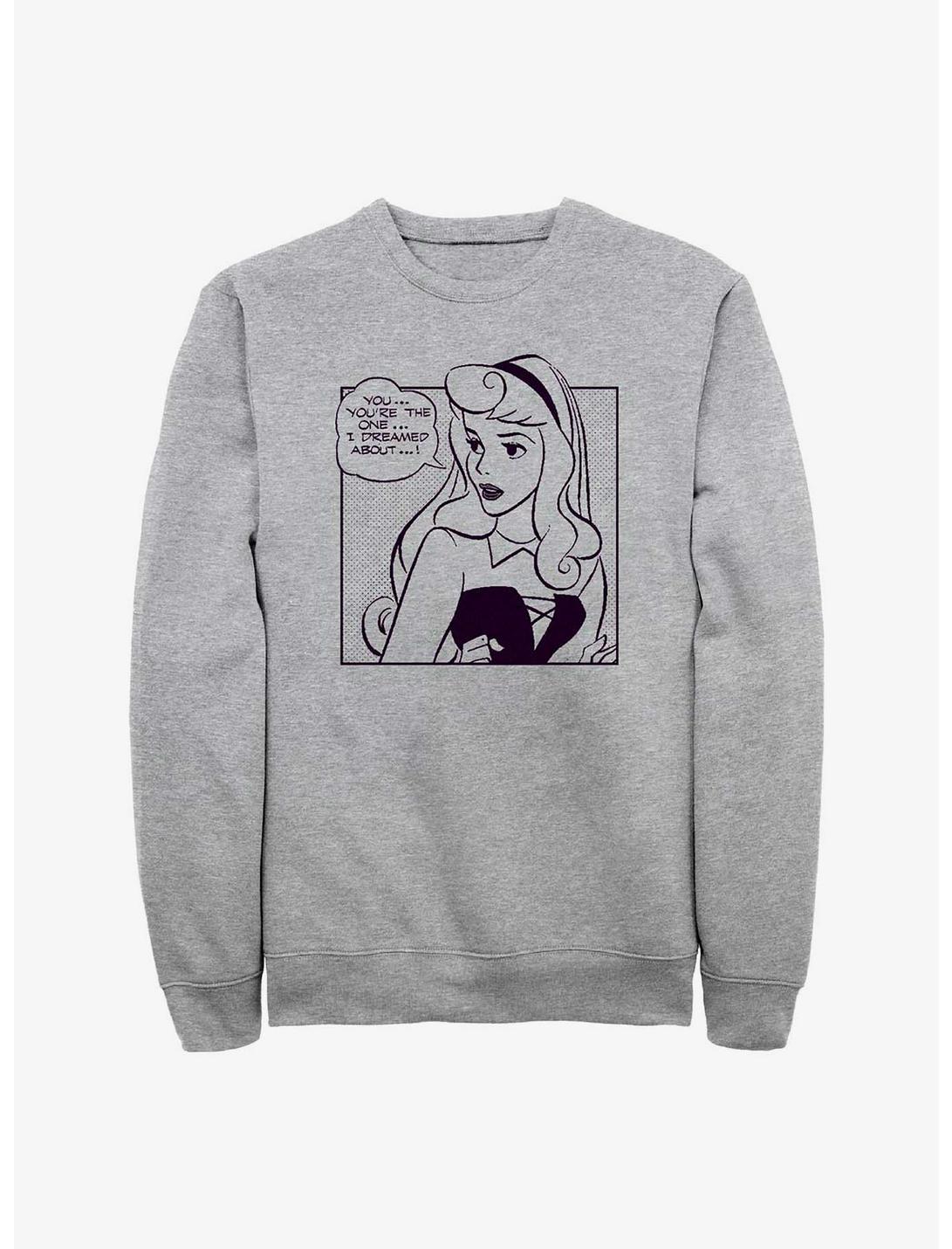 Plus Size Disney Sleeping Beauty Aurora Comic Sweatshirt, ATH HTR, hi-res
