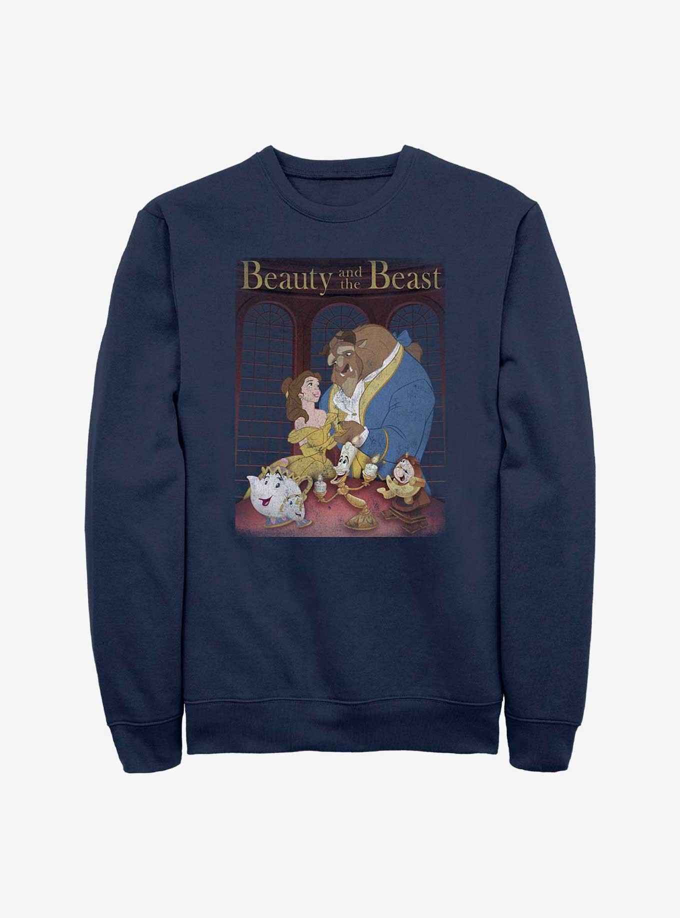 Disney Beauty and the Beast Beauty Poster Sweatshirt, NAVY, hi-res