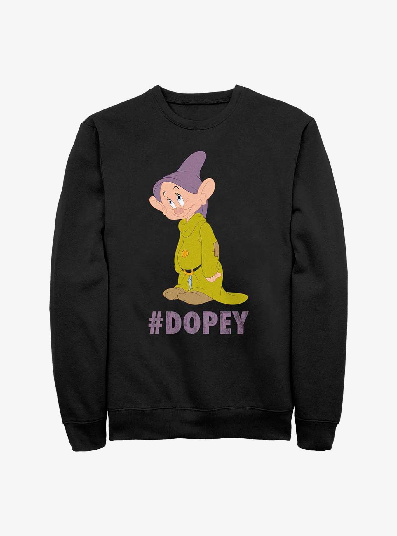 Disney Snow White and the Seven Dwarfs Hashtag Dope Sweatshirt, BLACK, hi-res
