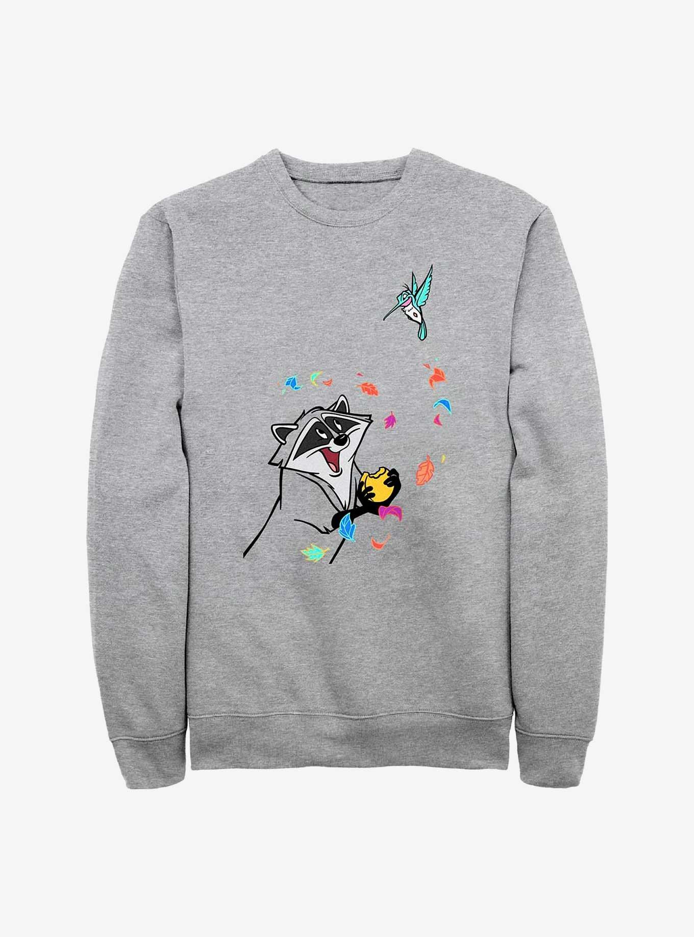 Disney Pocahontas Meeko and Flit Sweatshirt, ATH HTR, hi-res