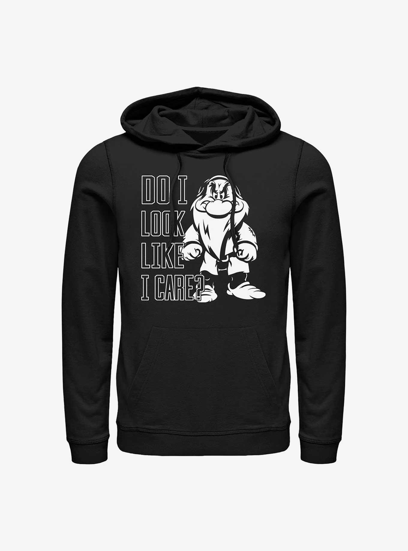 Disney Snow White and the Seven Dwarfs Dont Care Hoodie, BLACK, hi-res