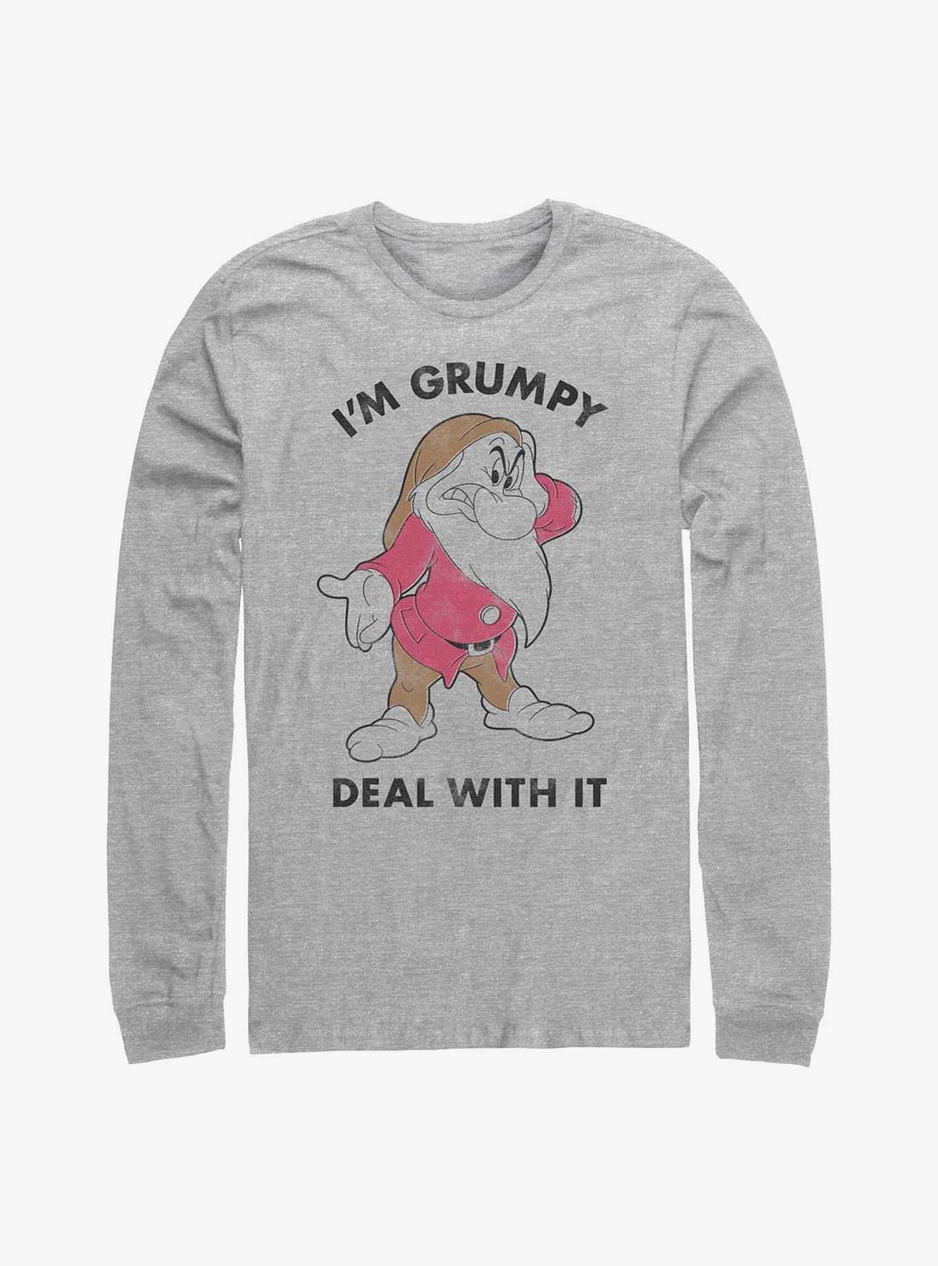 Disney Snow White and the Seven Dwarfs Deal With It Long-Sleeve T-Shirt, ATH HTR, hi-res