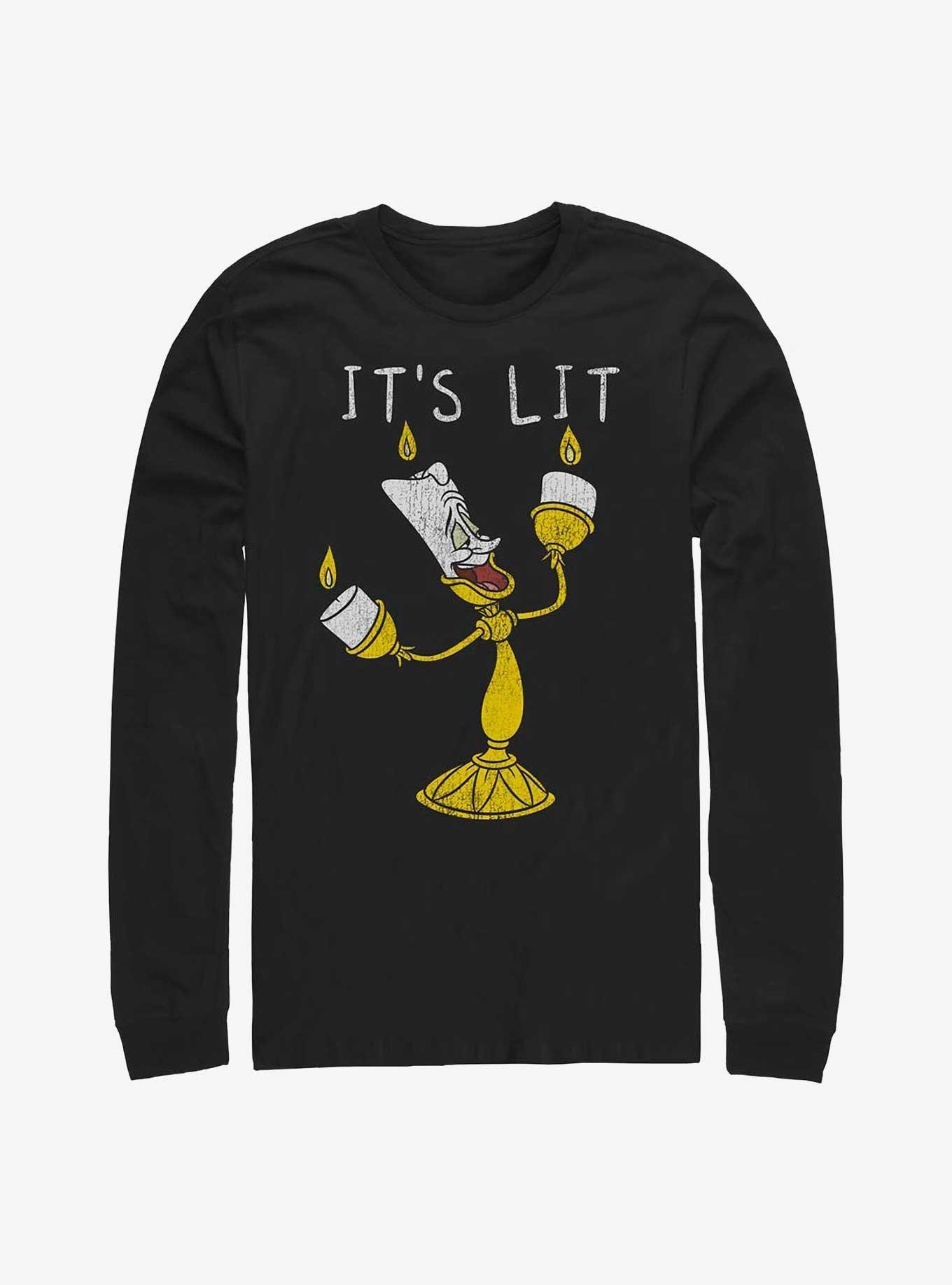 Disney Beauty and the Beast It's Lit Long-Sleeve T-Shirt, , hi-res