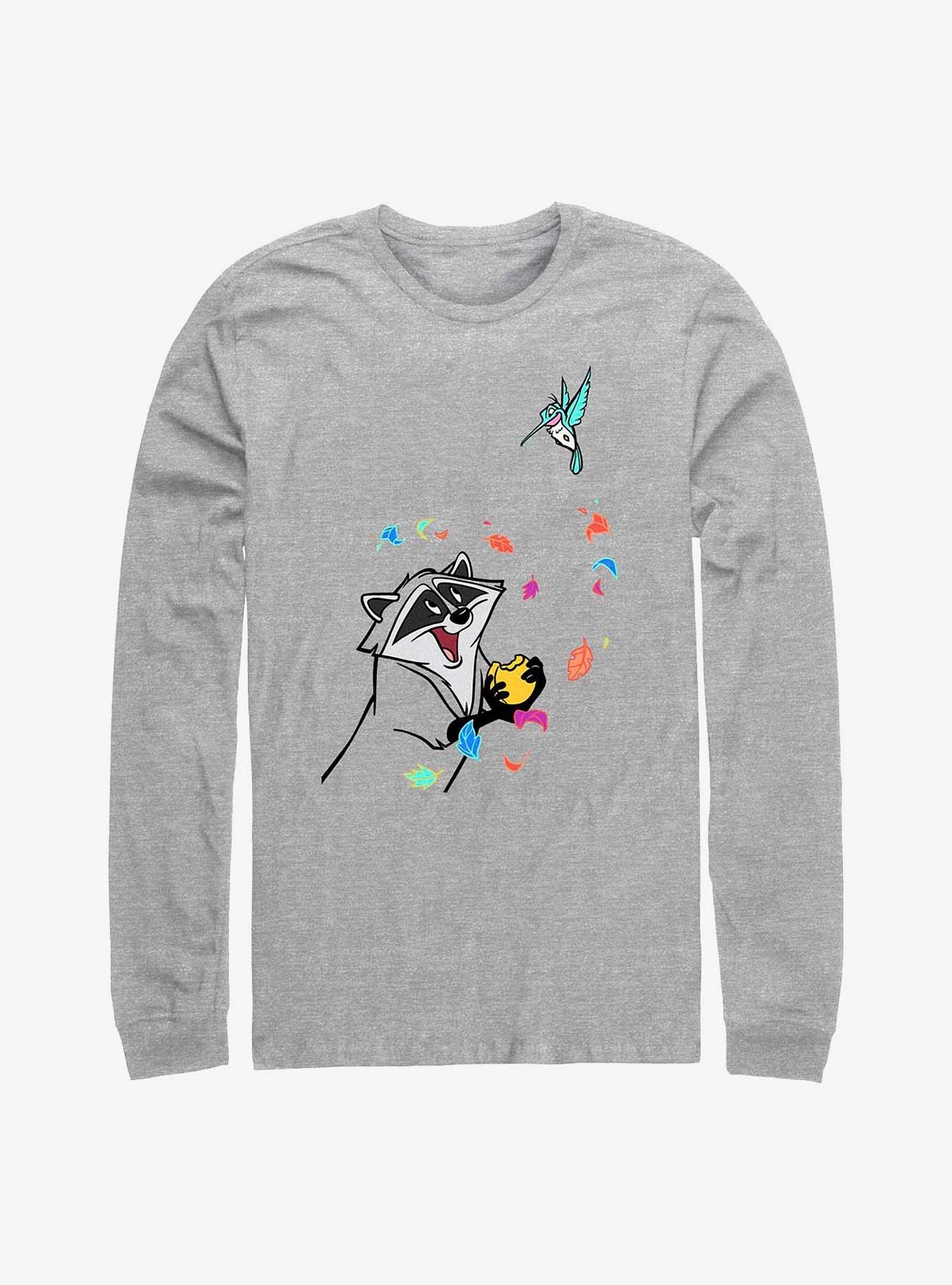 Disney Pocahontas Meeko and Flit Long-Sleeve T-Shirt, ATH HTR, hi-res