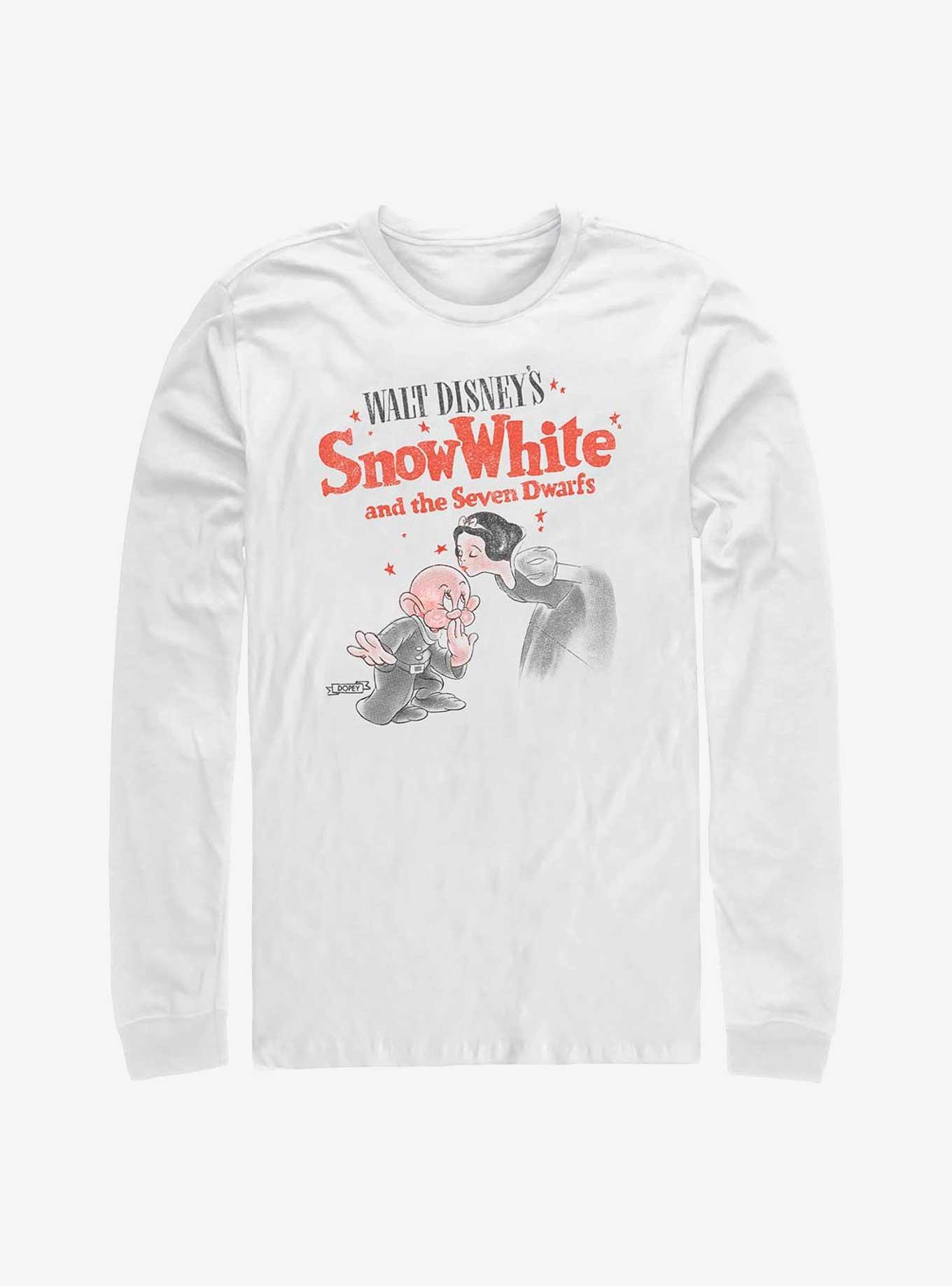 Disney Snow White and the Seven Dwarfs Sweet Kiss Long-Sleeve T-Shirt, WHITE, hi-res