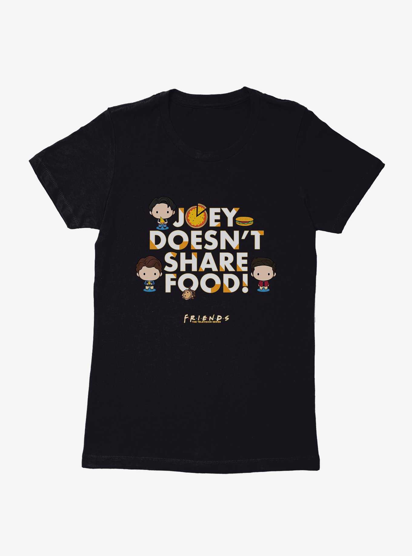 Friends Chibi Joey Doesn't Share Food Womens T-Shirt, , hi-res