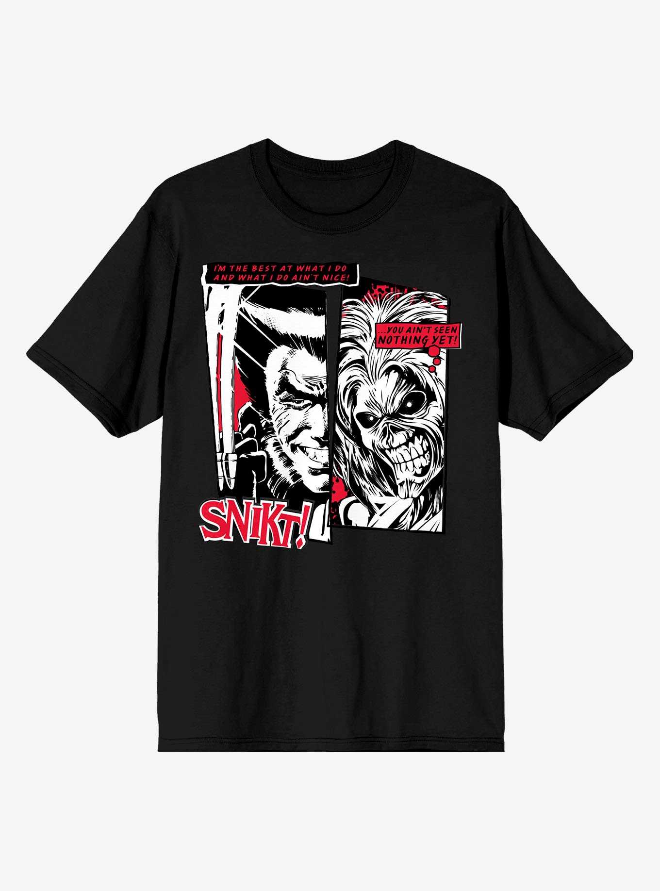 Marvel Iron Maiden Wolverine & Eddie Comic Book Panel T-Shirt, , hi-res
