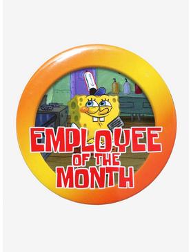 SpongeBob SquarePants Employee Of The Month 3 Inch Button, , hi-res
